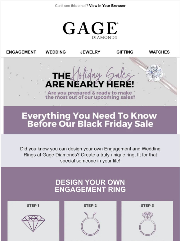 Gage Diamonds Everything you need to know before our Black Friday Sale