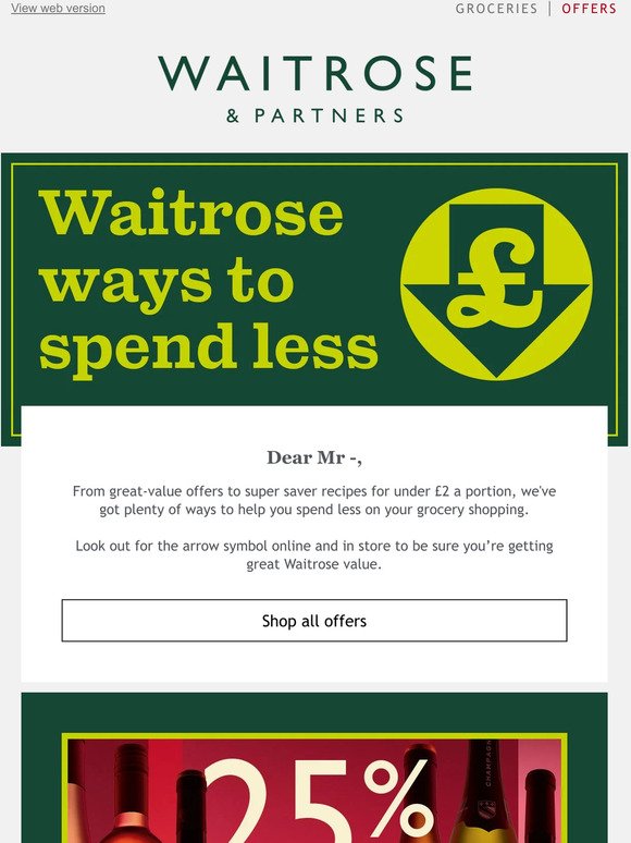 Waitrose ways to help you spend less