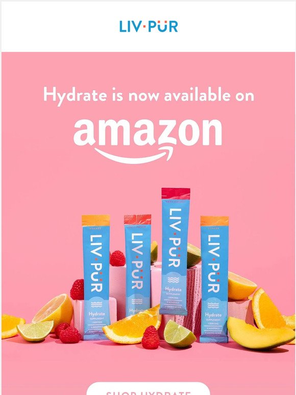 Hydrate is now available on Amazon ✨