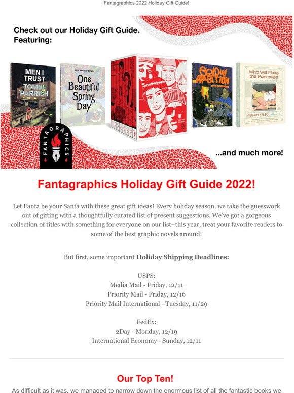 Fantagraphics Holiday Gift Guide 2022!