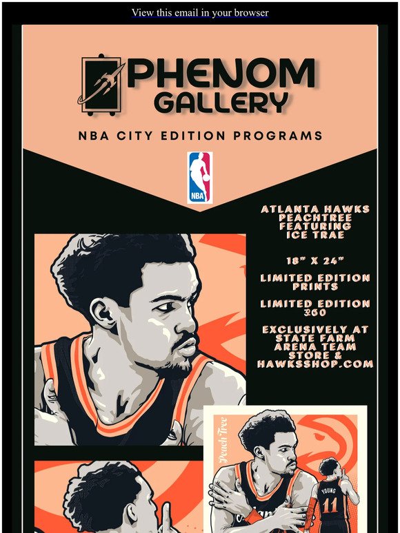 Phenom Gallery Atlanta Peach Trae Young City Edition 18 x 24