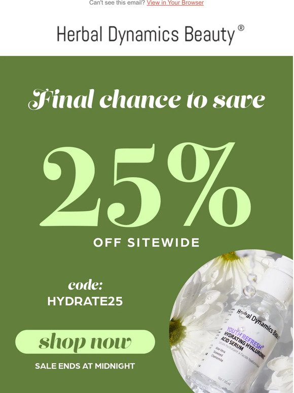Last chance to save 25% off🤩​