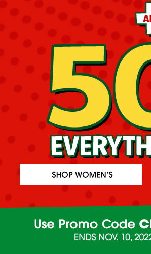50% OFF EVERYTHING ELSE -SHOP WOMEN'S Plus FREE SHIPPING on orders of $29 or more - Use Promo Code EXTRA75 - ends 10/10/22