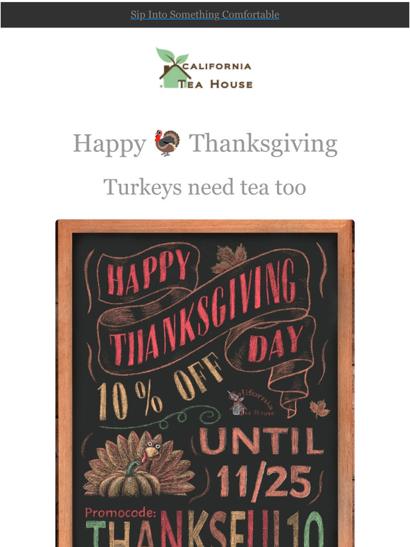 Happy 🦃 Thanksgiving - Tea Sale!