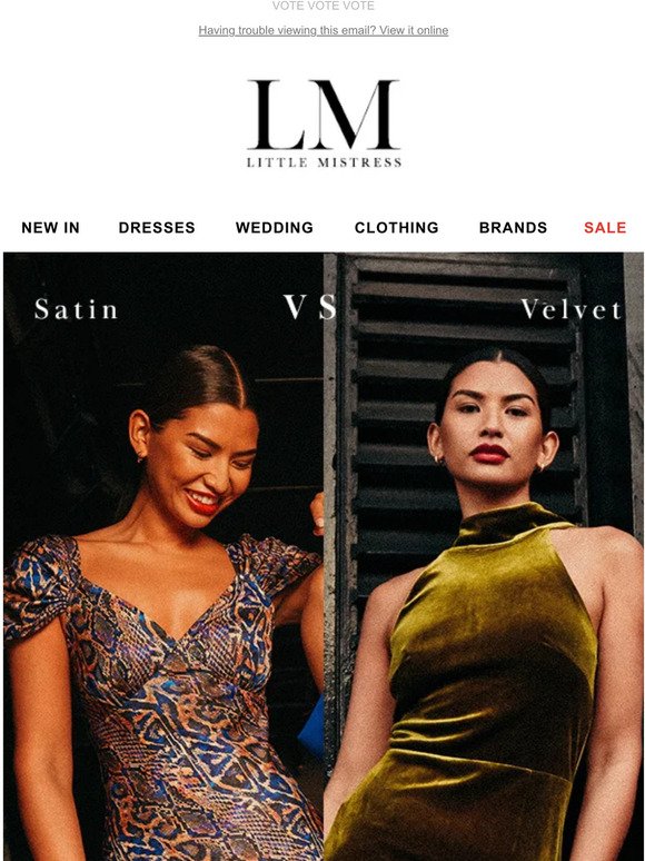 Satin vs Velvet. Pick your side! 🤔