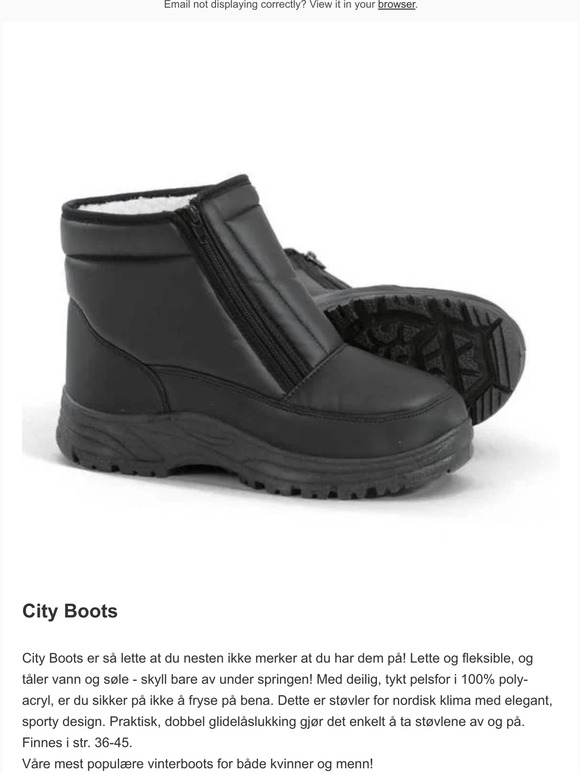 Bestselgeren City Boots til kr. 99,- Kun idag!