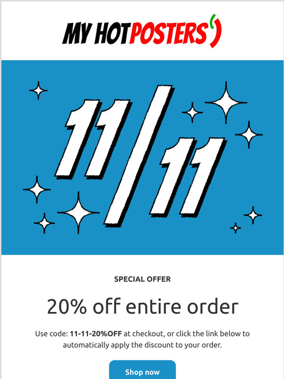 Singles' Day special offer 2 days only