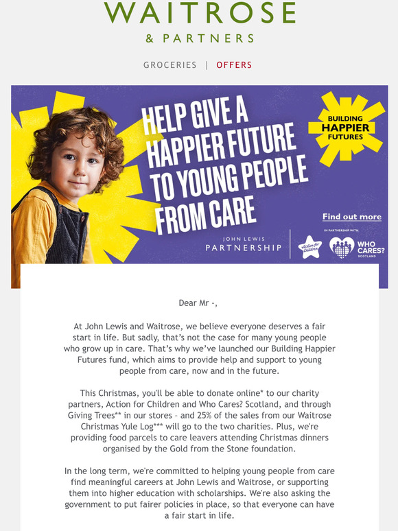 Help give a happier future to young people from care