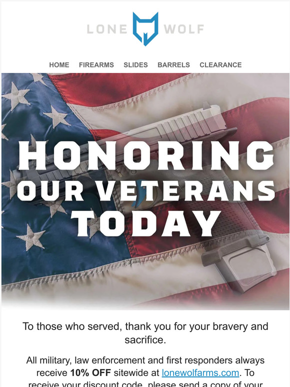 Lone Wolf Distributors Honoring our Veterans Milled