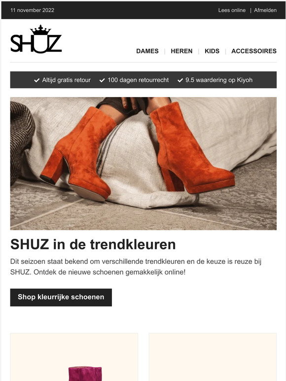 shuz.nl: Jij kiest: SALE of onze nieuwe collectie | Tijdelijk 10 % korting  op de SALE | Milled