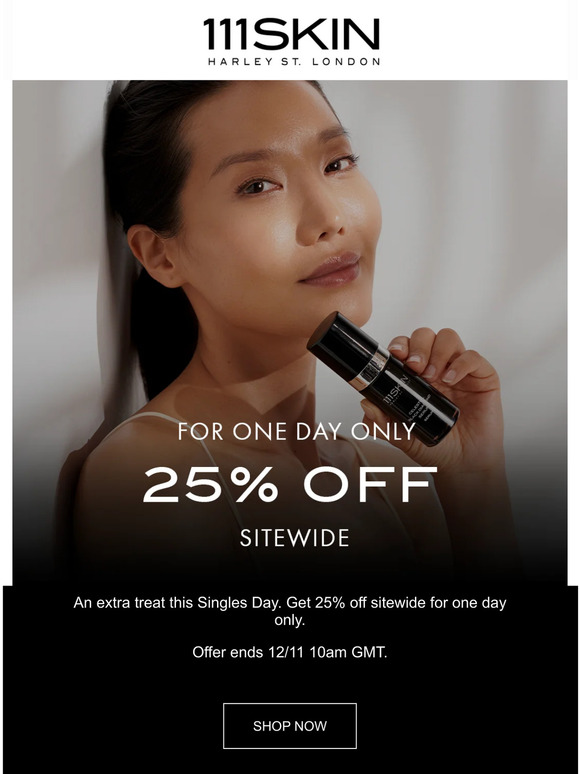 An extra 25% off for Singles Day