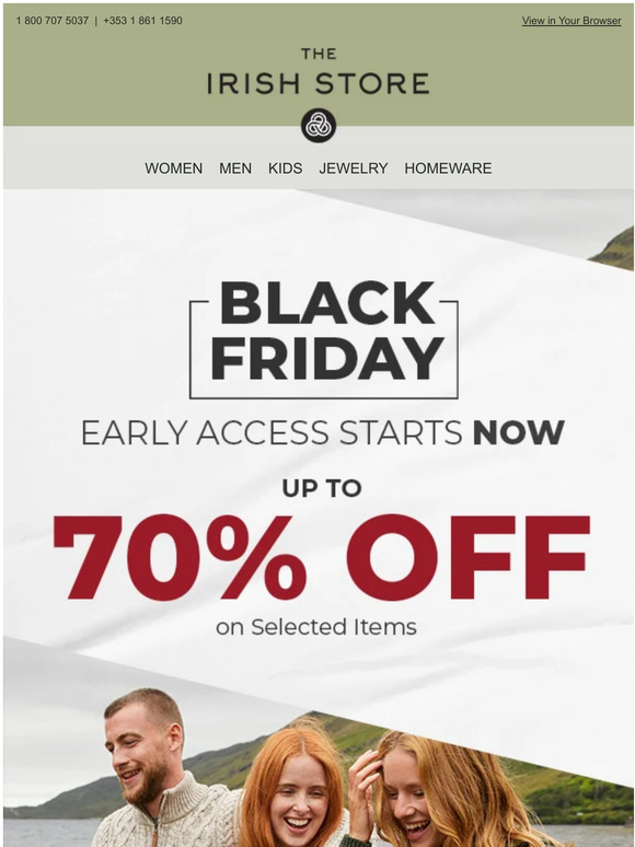 The Irish Store Exclusive Black Friday Early Access Event Milled