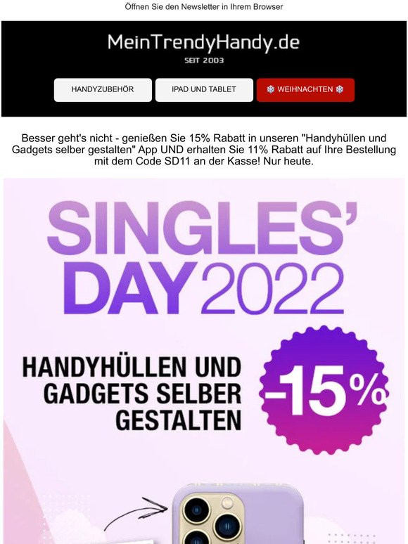 Singles' Day Sale startet JETZT!