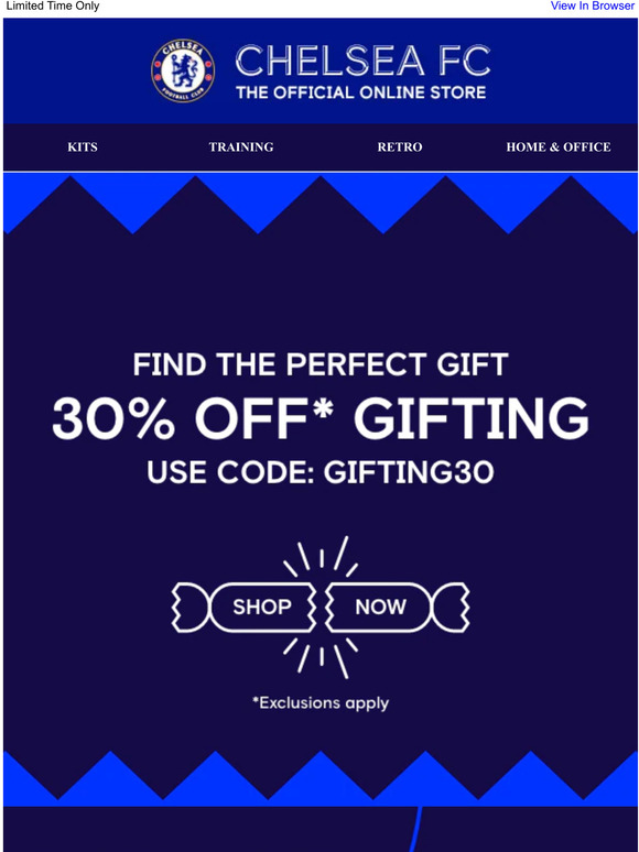 Chelsea Megastore 30 Off Christmas Gifting! Milled