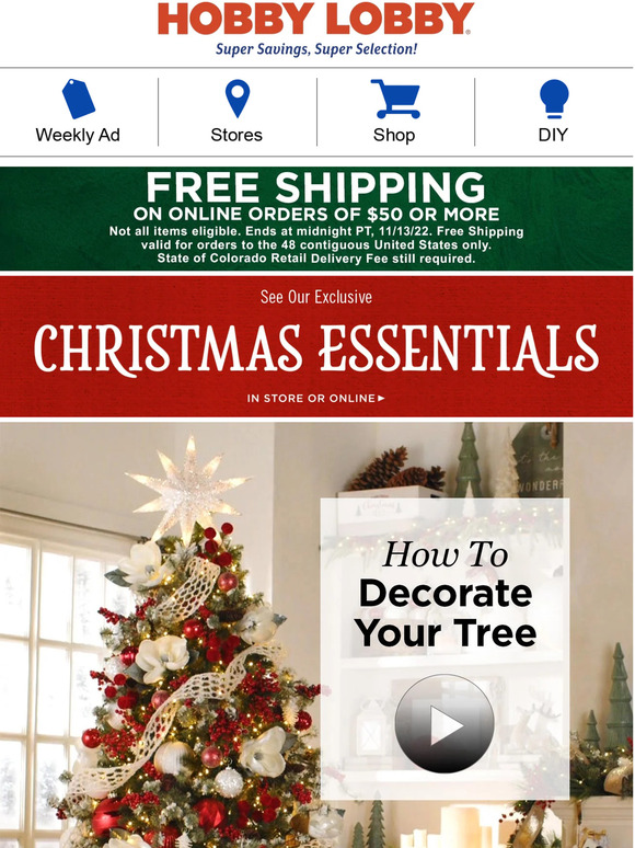 Hobby Lobby How To Decorate Your Tree With Hobby Lobby 🎄 Milled