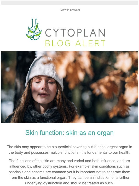 Skin function: skin as an organ