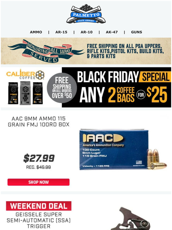 Palmetto State Armory Veterans Day Deals To Get Your Weekend Started! Norma 380ACP 85gr MHP