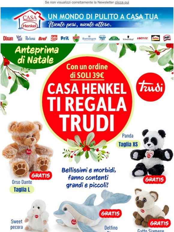 Casa Henkel: Un tenero peluche Trudi in Omaggio per TE! Scopri subito come  averlo!