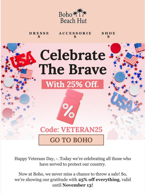 Veterans Day — 25% off sitewide 🪖