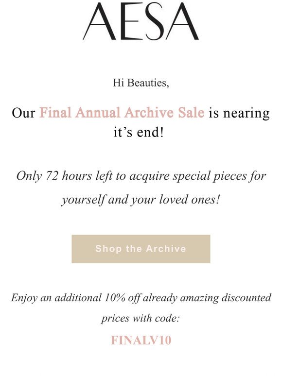 Last days of The Final Archive Sale