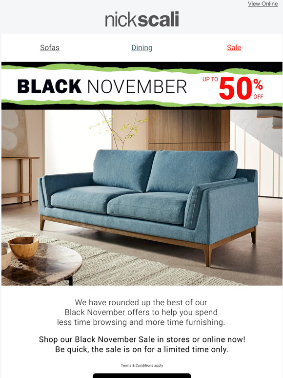 Nick Scali Online Offers Not To Be Missed Up to 50 Living Room