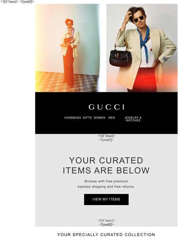 Gucci Receive your Gucci just in time with Free Premium Express