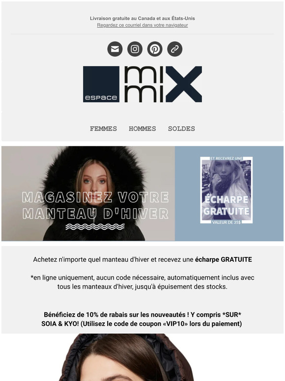 Achetez des vestes d'hiver fiables et plus encore chez miXmiX!