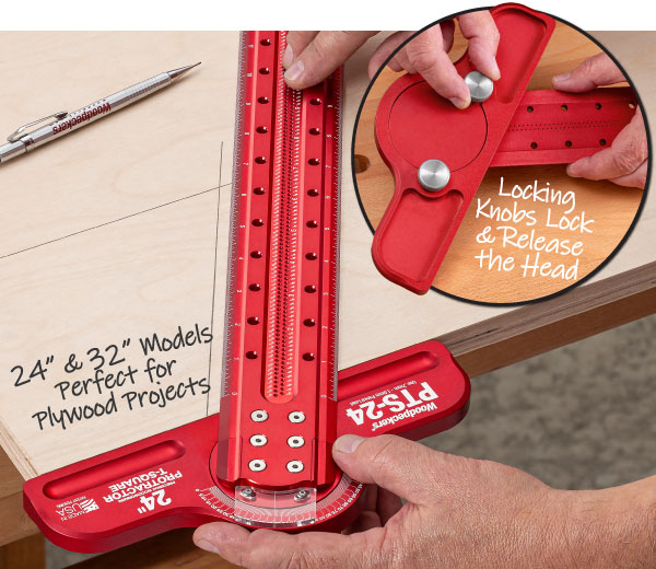 Woodworkers Guild of America Woodpeckers New Tool Alert Protractor TSquare Simplifies