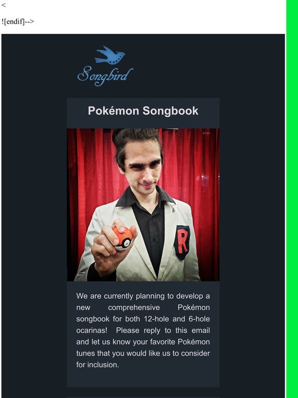 Developing New Pokémon Songbook