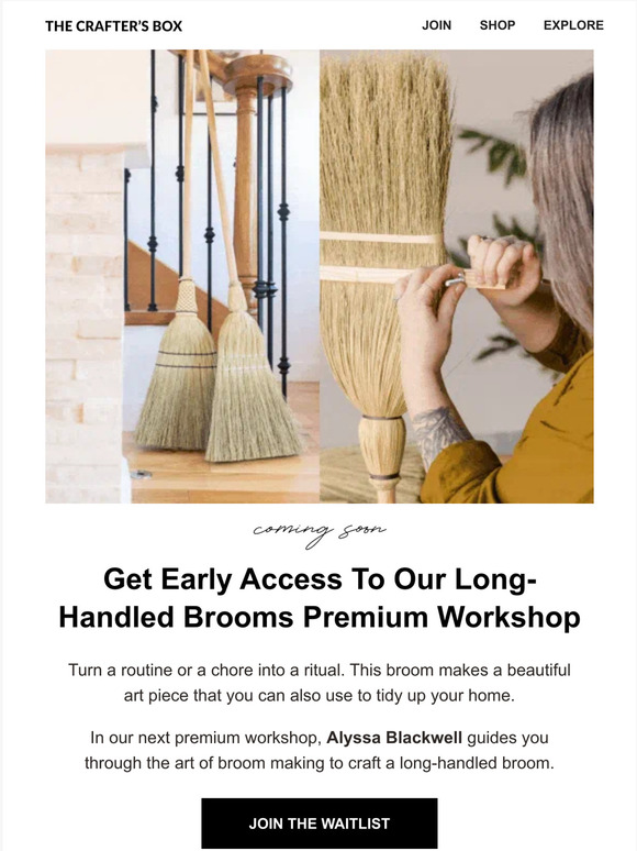 The Crafter's Box Make an heirloom longhandled broom for your home Milled