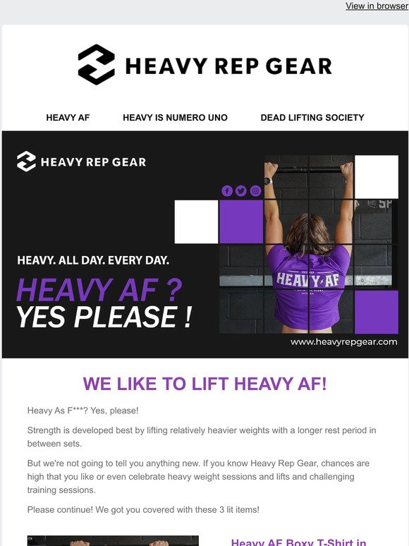 💪 What do you lift ? Try HEAVY AF!