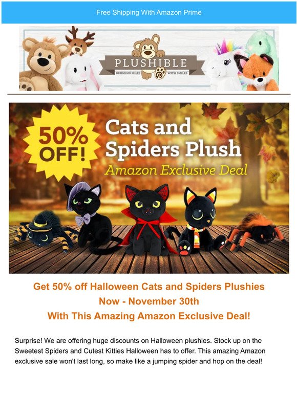 Exclusive 50% OFF Halloween Plushies