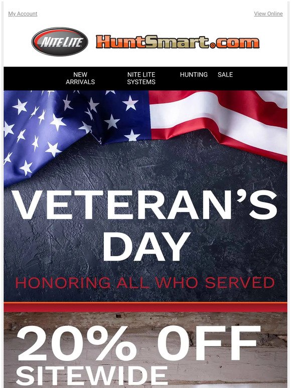 Veteran's Day Sale!