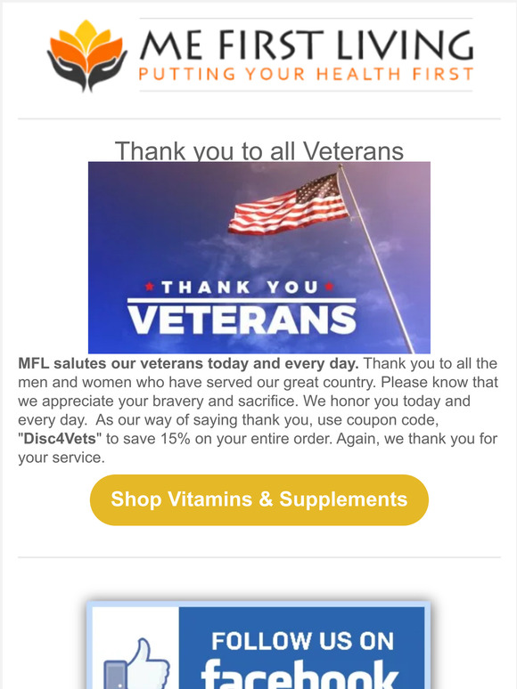 Thank you to all Veterans