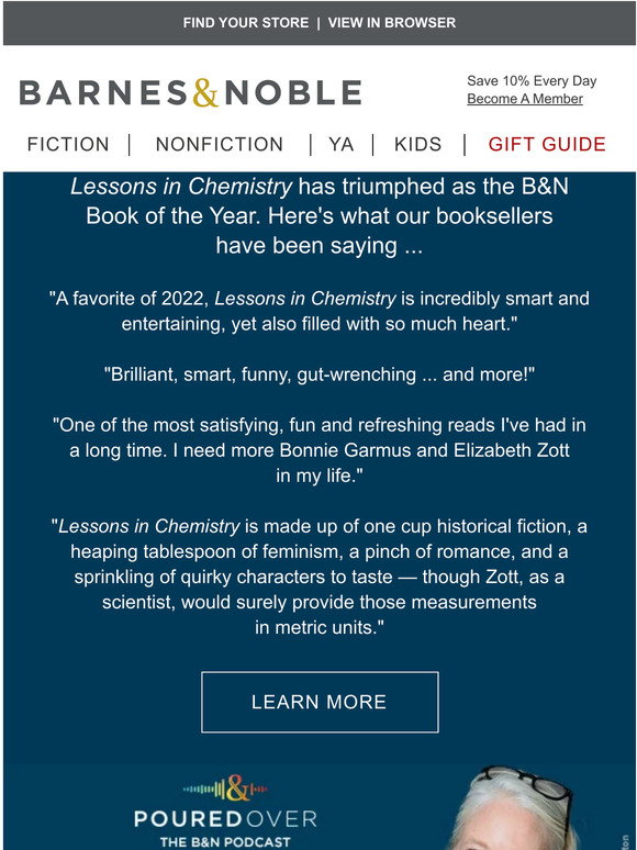 Barnes & Noble: Announcing The 2022 B&N Book Of The Year | Milled