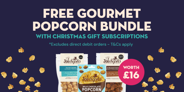 Free Joe & Seph's gourmet popcorn bundle available with Christmas gift subscriptions