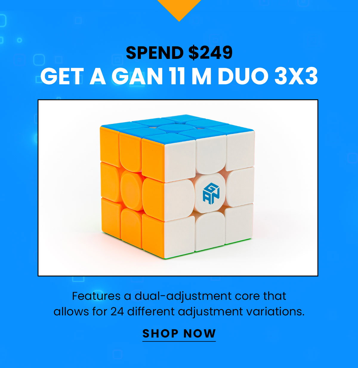 Spend $249 get a gain 11 M Duo 3x3 | Features a dual-adjustment core that allows for 24 different adjustment variations. | Shop now
