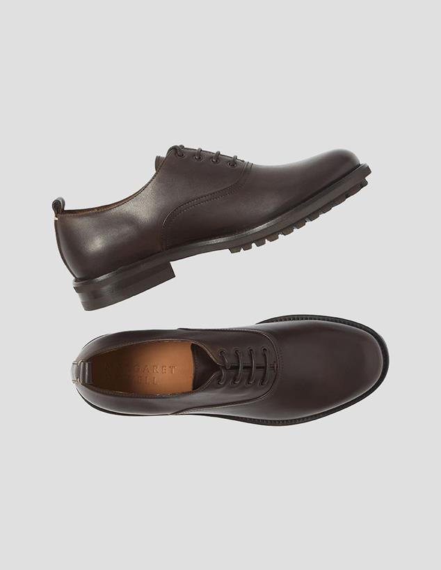 OXFORD SHOE LEATHER DARK BROWN