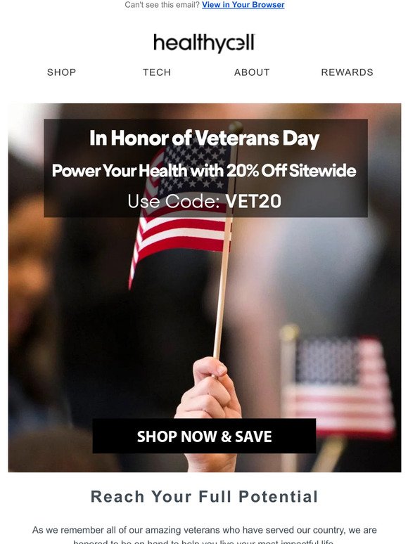 🇺🇸 Veterans Day: 20% Off Sitewide 🇺🇸