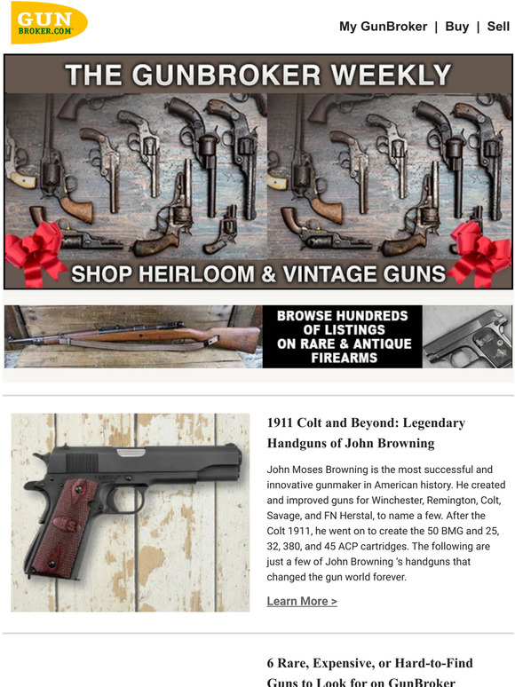 GunBroker.com: Gifts For The Collector: Vintage Rifles, Ammo, Handguns ...