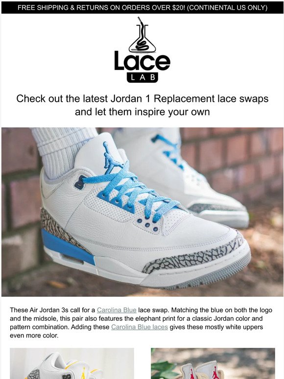 Jordan 1 Replacement Lace Swaps 🏀 💙