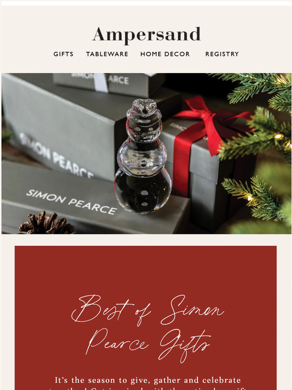 Ampersand Simon Pearce Gifts for Your Next Holiday Gathering Milled