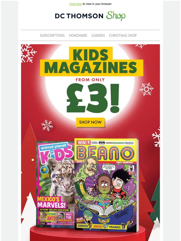 Kids magazine subscriptions from only £3!