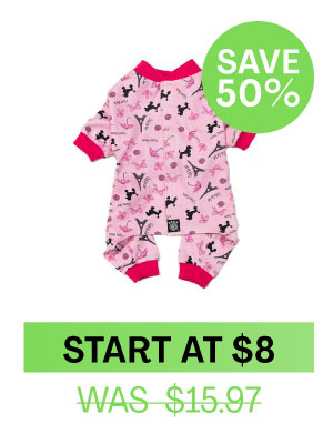 Petrageous I Love Paris Dog Pajamas - Pink