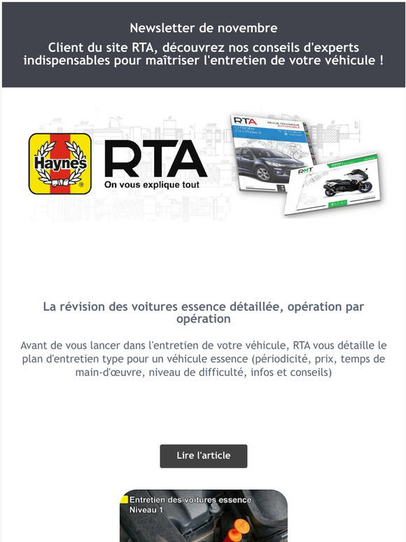 Avant de vous lancer dans la révision de votre auto, nos experts RTA vous détaillent le plan d'entretien détaillé pour un véhicule essence !