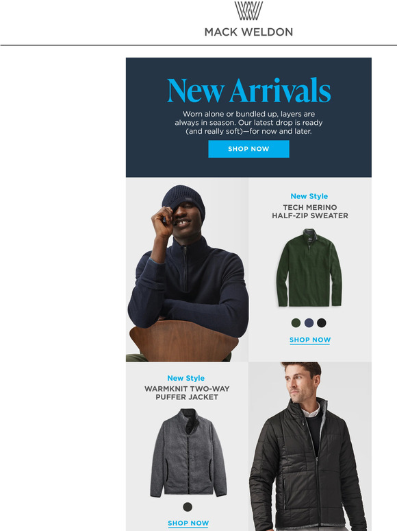 Mack Weldon New. Arrivals. Now. Milled