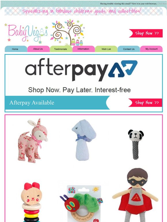 Adorable Baby products and gifts at Baby Vegas