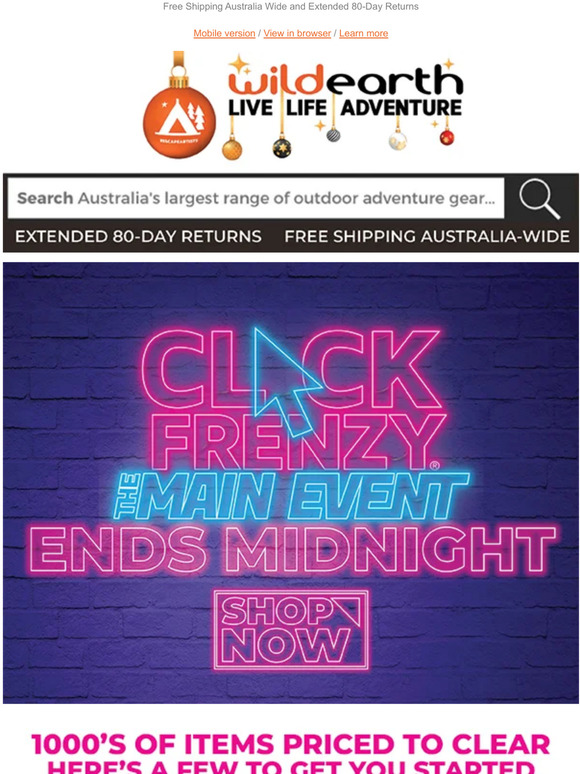 Wild Earth Click Frenzy 💥 Ends Midnight Milled