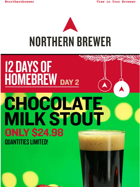 Northern Brewer Home Brewing Supplies Save 40 on Chocolate Milk Stout