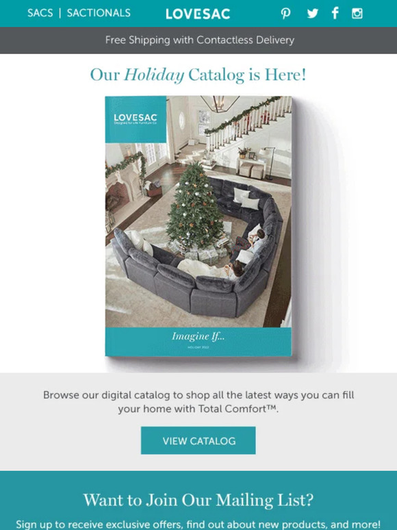 LoveSac ️ Our Holiday Catalog is Here. ️ See Inside. Milled